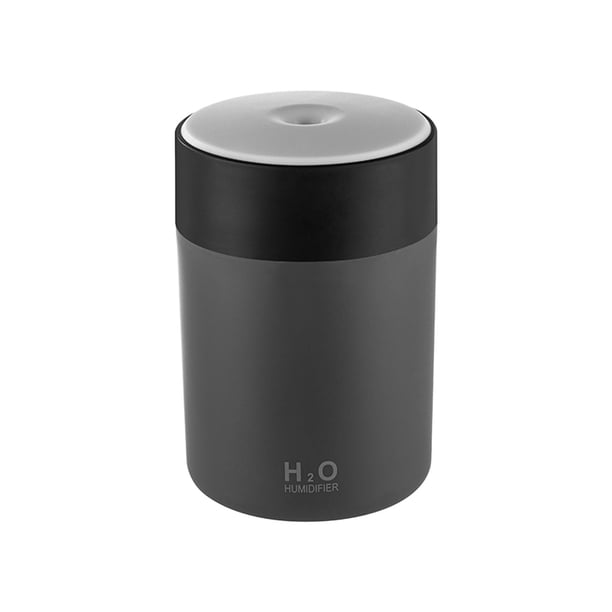 Humidificador personal portátil de 300 ml con luz multicolor silenciosa. Gris