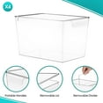 thumbnail image 2 of Stackable Clear Storage Bins with Lids, Large Plastic Storage Bins w Handle, Acrylic Pantry Organization and Storage for Kitchen, Fridge, Cabinet, Refrigerator, Bathroom Organizer, 2 of 9