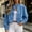 Sky Blue, variant on Women's Stand Collar Puff Long Sleeve Cropped Denim Button Front Jacket Multi Classic Denim Shades for Street Matching Light Shopping Trips Pink XXL