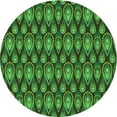 thumbnail image 1 of Ahgly Company Machine Washable Indoor Round Transitional Dark Forest Green Area Rugs, 6' Round, 1 of 7