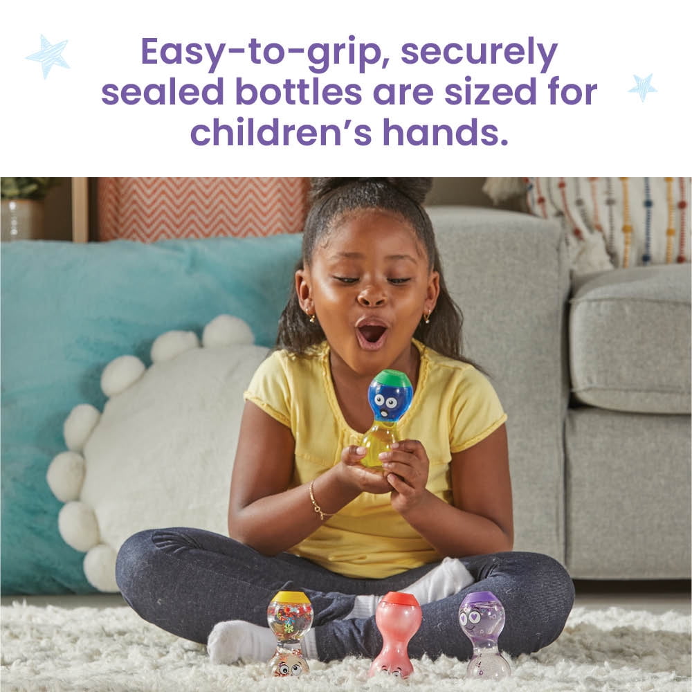 hand2mind Express Your Feelings Sensory Bottles Secondary Emotions II, Ages 3+ (4 Pieces)