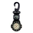 thumbnail image 2 of Pocket Watch Luminous Quartz Movement Digital Display Accurate Compass Round Dial Pocket Carabiner Clip Sports Hiking Watch for Camping, 2 of 7