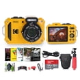 thumbnail image 1 of KODAK PIXPRO WPZ2 Rugged Waterproof Shockproof Dustproof WiFi Digital Vlogging Camera 16MP (Yellow) Bundle With 64GB Memory Card + Vlogger Tripod + Bag + Cleaning Kit + More Accessories, 1 of 6