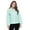 Mint Green, variant on Women's Soft Bed Jacket, Button Front Long Sleeve Sleep Top with Pockets