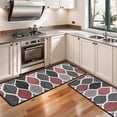 thumbnail image 3 of Kitchen Rugs Sets Of 2,Red and Black Ethnic Geometric Pattern Anti Fatigue Kitchen Mat Rugs Non Slip Washable,Decorative Kitchen Floor Mats for Kitchen,Sink,Laundry,17"x47"+17"x47", 3 of 5