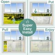 Home Intuition 2-Pack Adjustable Horizontal Window Screen 21-37 inches Wide, 15 Inch High, Bug and Mosquito Netting, Replacement WindowScreen for Kitchen Windows, RV Camper, Dorm Ventilation