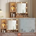thumbnail image 4 of Makeup Vanity Desk with LED Mirror, Charging Station, Storage Drawers & Cabinets for Bedroom, 4 of 8
