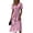 Light pink, variant on Minjewel Ladies Floral Casual Fashionable Short Sleeve V-Neck Dress for Spring Summer Women's Daily Casual Wear,Pink,2XL