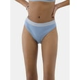 thumbnail image 3 of No Boundaries Women's Ribbed Bikini Panties 3-Pack, Sizes XS-3XL, 3 of 5
