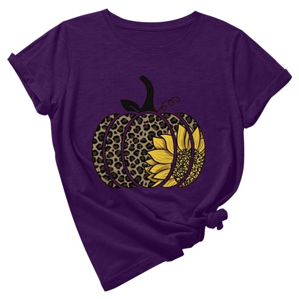 Camiseta holgada de manga corta con estampado Vintage de girasol y Halloween para mujer, camisetas para hombre y mujer Pompotops hkajfhjk456886