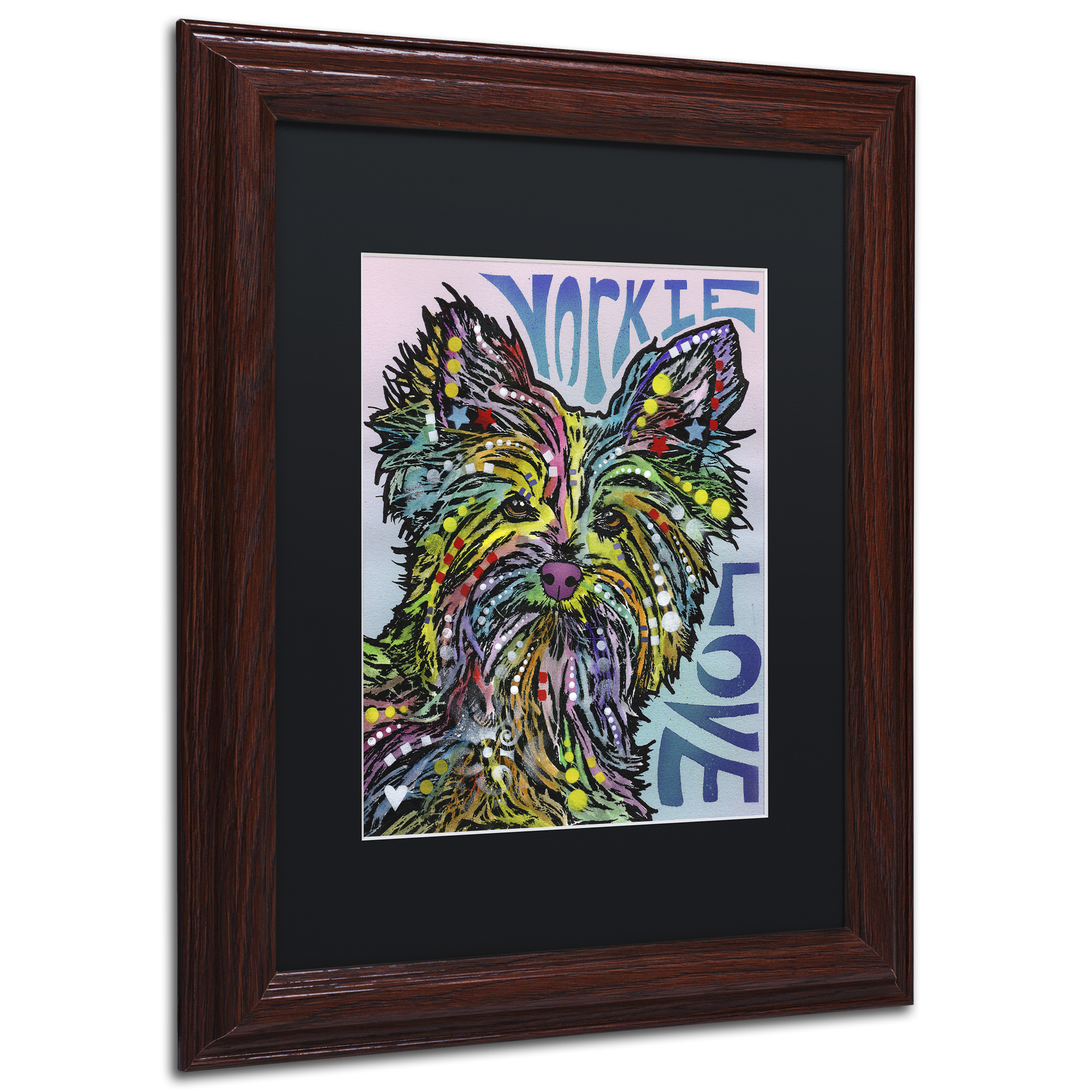 Trademark Fine Art 'Yorkie Luv' Matted Framed Art by Dean Russo