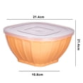 thumbnail image 2 of LCXmlly Change Wallet Stackable Meal Prep Salad Bowl Square Plastic Bowl with Lid Spacesaving Kitchen Supply, 2 of 6