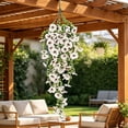 thumbnail image 5 of Artificial Petunia Hanging Vines Fake Silk Flowers for Outdoor Wall Porch Balcony, 5 of 7