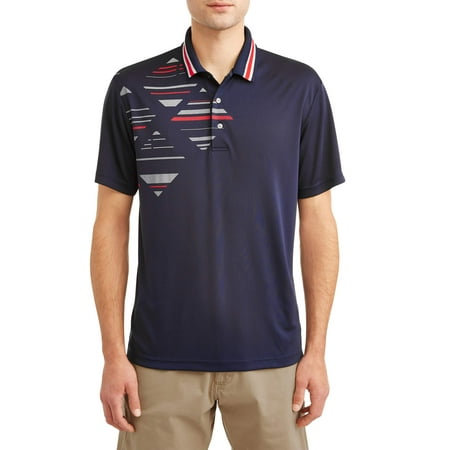 - Men's Performance Short Sleeve Printed Golf Polo Shirt