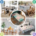 thumbnail image 5 of Pioneer Flower Floral Print Pattern Rectangle Tablecloth 60"x120", Waterproof Polyester Table Cloth, Wipeable Spillproof for Dining Camping Indoor Outdoor, 5 of 6