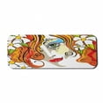 thumbnail image 1 of Abstract Computer Mouse Pad, Portrait of the Young Woman with Red Hair and Blooming Flowers and Make up Art, Rectangle Non-Slip Rubber Mousepad Large, 31" x 12" Gaming Size, Multicolor, by Ambesonne, 1 of 2