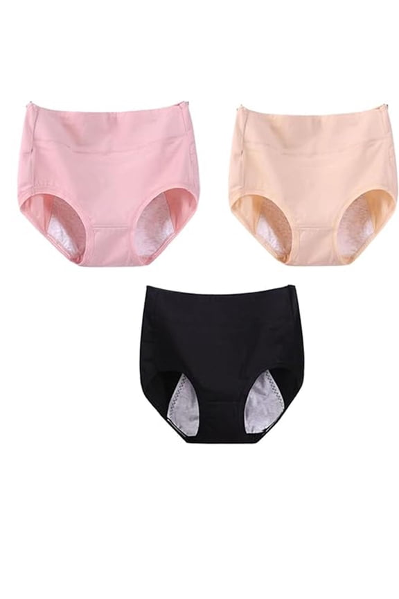 High Waist Plus Size Cotton Leak-Proof Physiological Underwear, High Waist Cotton Tummy Control