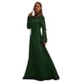 thumbnail image 2 of Huowey Witch Gothic Dresses Women Halloween Elegant Fancy Cosplay Party Gown Crew Neck Long Sleeve Eye-Catching Halloween Dress,Green,XXL, 2 of 8