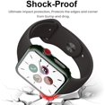 thumbnail image 4 of 2 Piezas Compatibles con Caja Apple Watch Series 1/2/3 44mm, [Cobertura Completa] Protector de Pantalla de Vidrio Templado Antirrayas + Funda Protectora de Parachoques de PC para iWatch Series 1/2/3 44mm - Verde Rojo Verde, 4 of 5