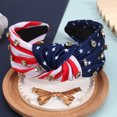 thumbnail image 4 of 4th of July American Flag Headband Patriotic Knotted Hair Hoop Suitable For Independent Day, 4 of 5