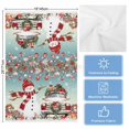 thumbnail image 5 of Teal Christmas Kitchen Towels Set of 4, Water Absorbent Dish Towel, Snowman Truck Xmas Balls Snowflake Decorative Hand Towels - Quick Drying Cloth for Cooking Baking, 18x28 Inch, 5 of 8