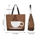 thumbnail image 5 of Disketp Coffee Cafe Cup Bolsa Tote Estampada para Mujer, Bolso de Hombro y de Mano para Compras y Viajes, 5 of 8