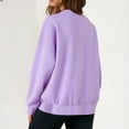 thumbnail image 5 of Lenpel Oversized Sweatshirts for Women Trendy V Neck Long Sleeve Casual Loose Pullover Sweater Tops Fall Winter Outfits(Light Blue,X-Large), 5 of 5