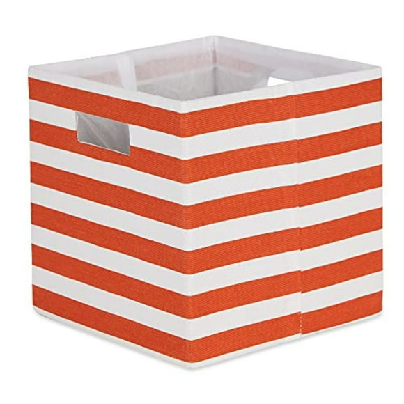 Design Imports CAMZ14204 DII Polyester Cube Stripe Spice Square 13x13x13