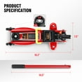 thumbnail image 5 of DNA Motoring TOOLS-00326 Universal 1.5 Ton (3000 lbs) 5.3"- 12" Lifting Heavy Duty Steel Garage Hydraulic Floor Jack Red, 5 of 7