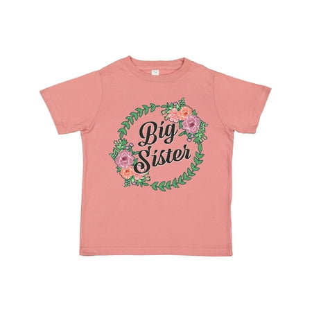 

Inktastic Big Sister with Flower Circle Gift Toddler Toddler Girl T-Shirt