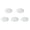 White, variant on 5 Piece Round Dinner Plates Set, Durable Plastic Plates for Everyday Use, Unbreakable Dish Set for Family Meals, Stackable Dining Plates for Kitchen