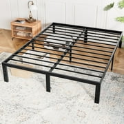 CONCETTA 14" King Bed Frame, Heavy Duty Metal Bed Frame with Underbed Storage, No Box Spring Required