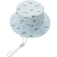 thumbnail image 6 of Baby Sun Hat Summer UPF 50+ UV Sun Protective Cute Wide Brim Hats for Toddler Boys and Girls Blue Fish 2-4 T, 6 of 8