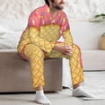 thumbnail image 7 of Zufioo Pink Ice Cream Mens Pajamas Set, Mens Long-Sleeved Pajama and Pajama Pants,Pajamas Para Hombres,Men's Sleepwear-, 7 of 7
