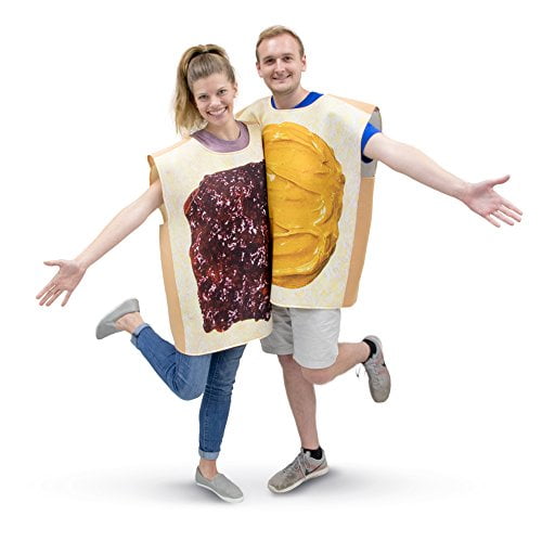 Boo Inc Peanut Butter And Jelly Adult Couple S Halloween Costume Pbj Party And Cosplay Suits