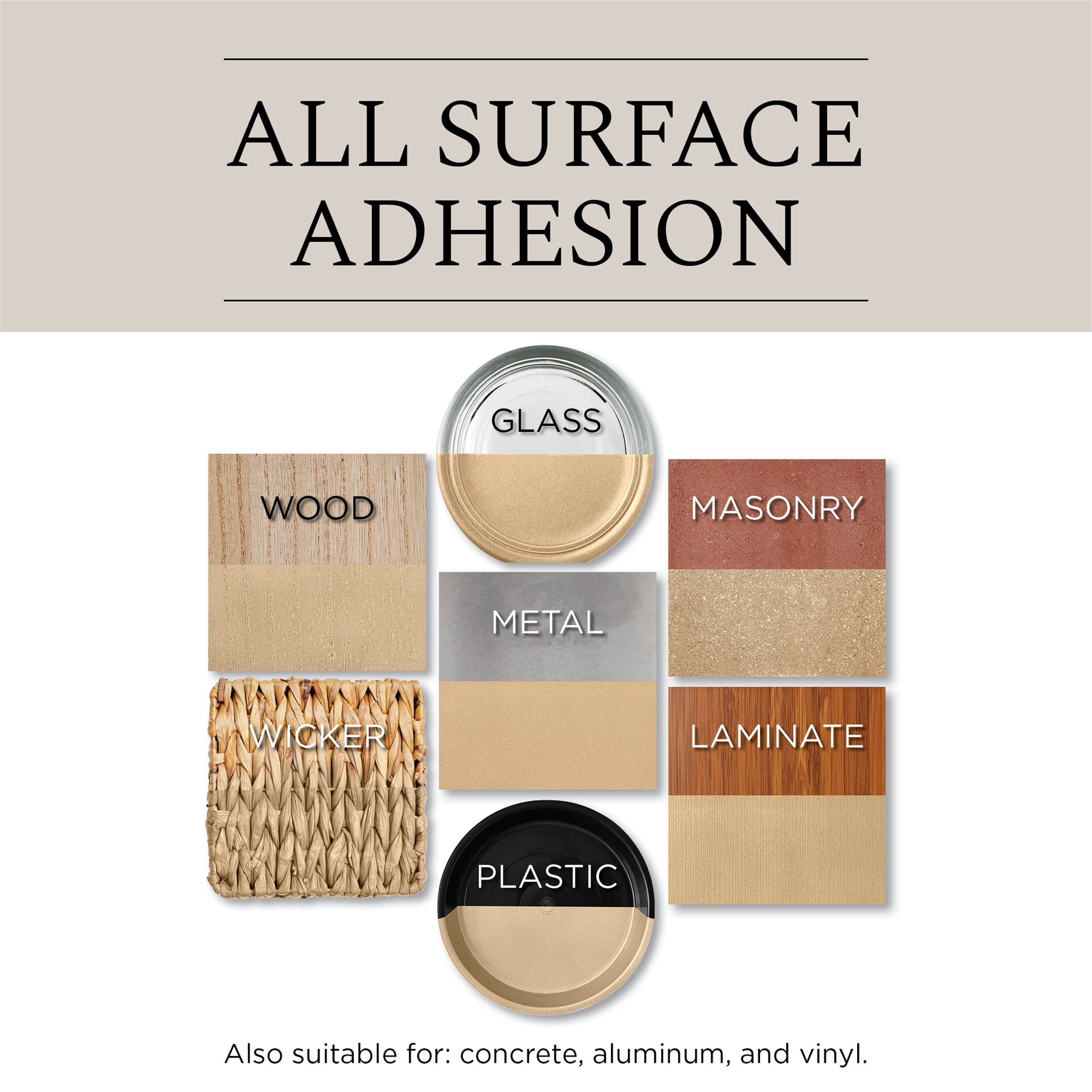 6 Pack, Champagne Mist, Rust-Oleum Universal All Surface Interior/Exterior Metallic Spray Paint-261415, 11 oz