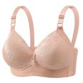 thumbnail image 1 of Abcnature Women Daily Comfort Bras Embroidery Thin Style Ventilate Back Buckle Bras without Steel Rim, 1 of 6