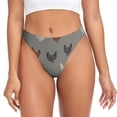 thumbnail image 1 of Balery Rooster Tangas de Algodón para Mujer con Estampado – Ropa Interior Sexy, Transpirable, G-string-X-Small, 1 of 6