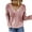 Pink, variant on Women Knitted Sweaters V Neck Pullover Tops Lady Solid Casual Jumper Autumn Winter Female Long Sleeve Sweaters