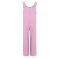 thumbnail image 5 of GILIGEGE Women's Casual Loose Overalls Jumpsuits One Piece Sleeveless Wide Leg Long Pant Rompers with Pockets Wide Leg Palazzo Pants Tank Jumpsuit Button Down Loose Bib Overalls Summer Linen Jumpsuit, 5 of 5