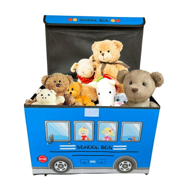 Caja Organizadora Segos Juguetero Contenedor Almacenamiento para juguetes libros Multiusos azul