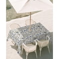 thumbnail image 2 of 52x70 Inch Outdoor Tablecloth with Umbrella Hole Zipper Rectangle Abstract Flowers Rectangular Tablecloths Outside Waterproof Spring Floral Modern Art Patio Table Cloth Cover for Picnic Party, 2 of 8