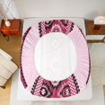 thumbnail image 5 of jejeloiu Ancient Bohemian Aztec Twin Sheet Sets,Pink Black Bedding For Adult 3pcs, 5 of 7