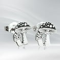 thumbnail image 2 of Petit Clou d'Oreille Rétro en Forme de Champignon Met en Valeur Votre Tempérament, 2 of 9