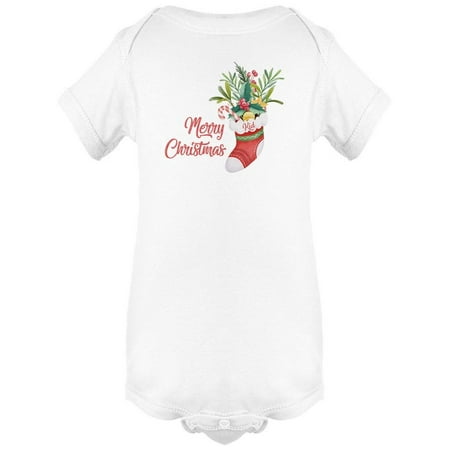 

Merry Christmas Sock T-Shirt Infant -Smartprints Designs 24 Months