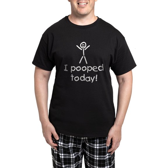 CafePress - I Pooped Today Silly Men's Dark Pajamas - Men's Dark Loose Fit Cotton Pajama Set