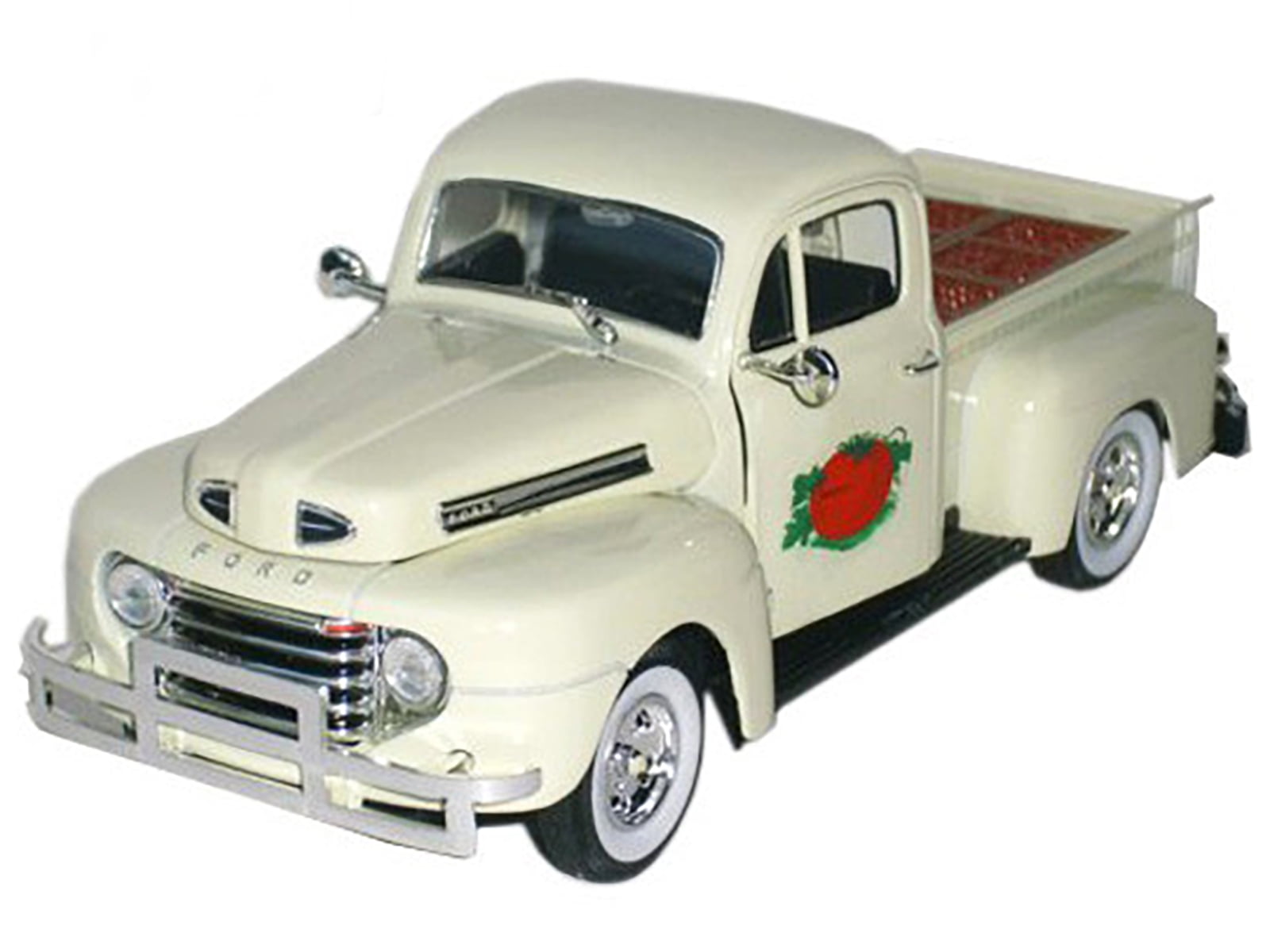 1949 Ford F-1 Delivery Pickup Truck Cream with Tomato Crates