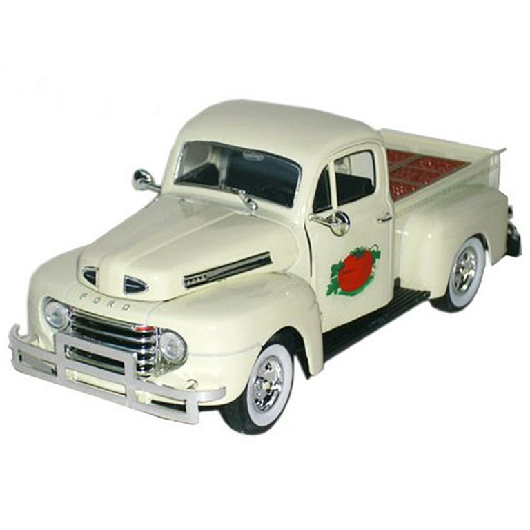 1949 Ford F-1 Delivery Pickup Truck Cream with Tomato Crates