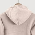 thumbnail image 4 of Blusa con capucha de manga larga para niños, suéter de color liso con gorro, suéter de punto, top informal con capucha para niños y niñas, top de poliéster para niñas, 4 of 6