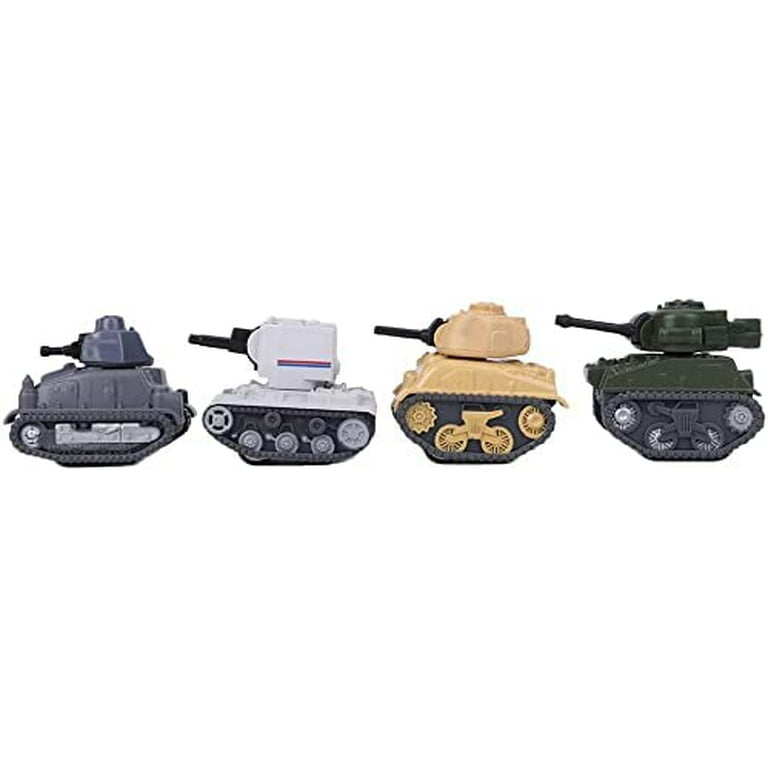 4PCS Mini Tank Pull Back Tank Model Toy Military Toy Vehicle for Kids  (Solid Color) 